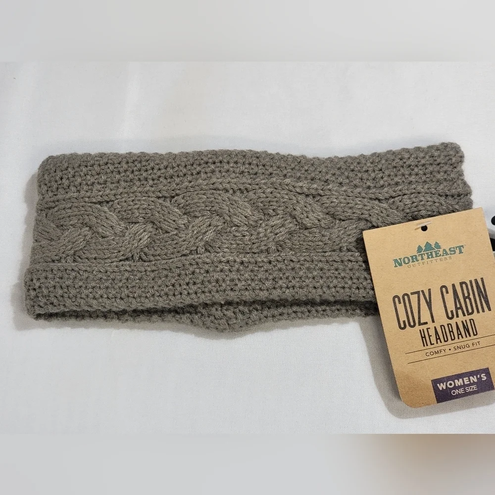 Northeast Outfitters Cozy Cabin Textured Play Headband In Taupe Womens One Size